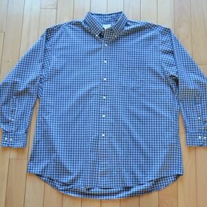 Brooks Brothers Button Down Shirt Plaid Size XL Sport Shirt